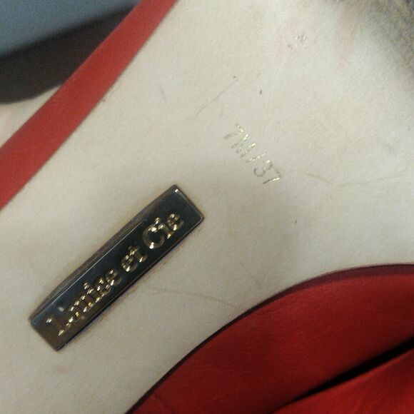 Louise et Cie LO-JORDYNA Women's LAVISH SHEEP NAPPA LEATHER PUMPS - Size 7M RED - Picture 10 of 12